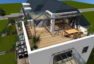 Dachterrasse-Illustration