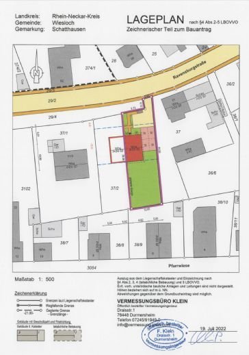 Wiesloch-Schatthausen: Großes Baugrundstück für eine Doppelhaushälfte