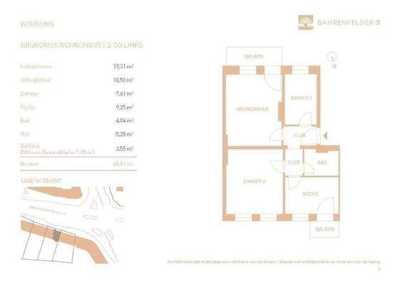 Grundriss/ Flächenaufstellung
