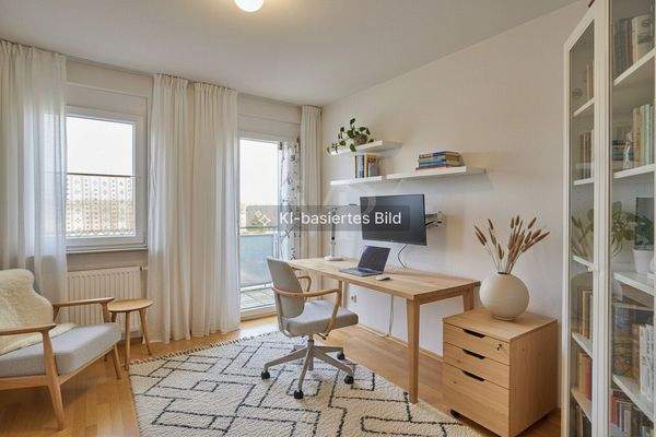 Schlafzimmer II mit Zugang zum Balkon I Ki-basiert