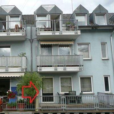 Rückseite Balkon-Terrasse, 1.OG, Süd / West