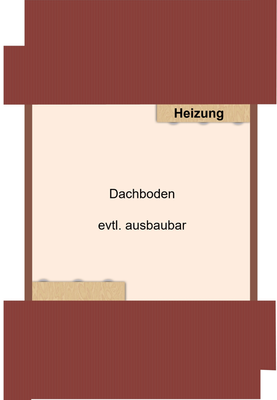 Grundriss Dachboden ggf. ausbaubar