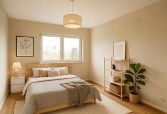 Schlafzimmer möbliert