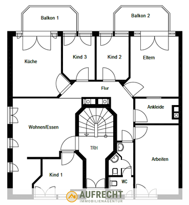 Grundriss Wohnung vor Praxisnutzung
