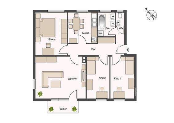 schematischer Grundriss