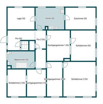 Grundriss Skizze 1.OG