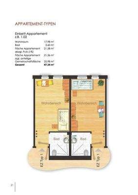 Grundriss und Wohnfläche