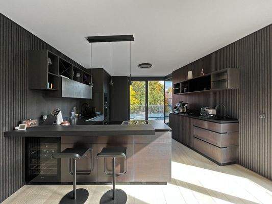 Küche mit Einbauten