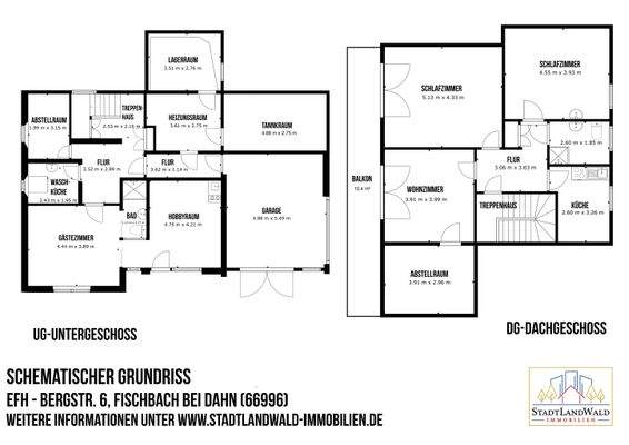 UG - DG - Schematischer-Grundriss
