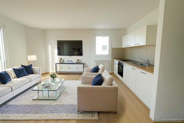 Wohnküche Beispiel KI unterstützt