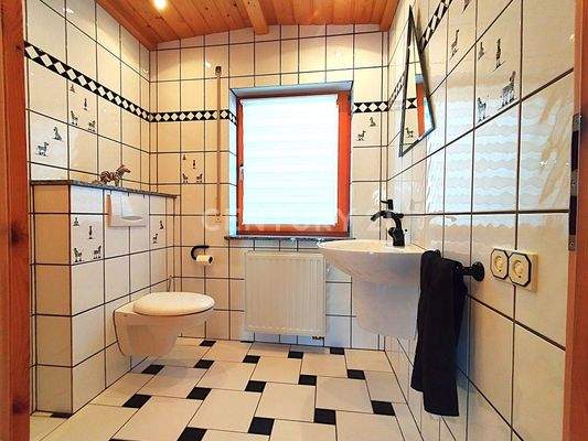 Das Gäste WC im Erdgeschoss