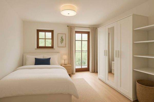 Schlafzimmer_Visualisierung mit Doppelbett