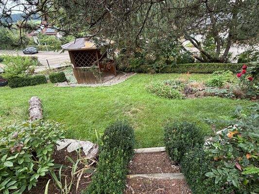 Garten mit Gartenhaus
