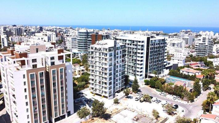 Furnished Apartment with Partial Sea View in Girne North Cyprus