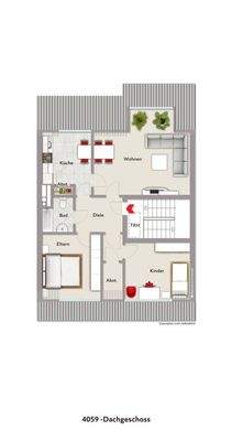 Grundriss DG visualisiert 4059