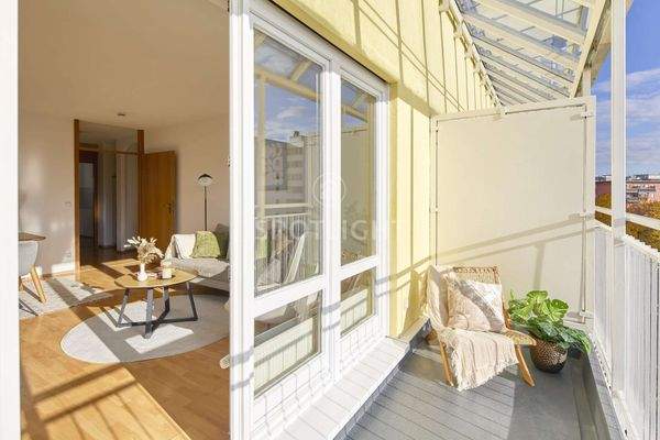 Südwest-Balkon - überdacht