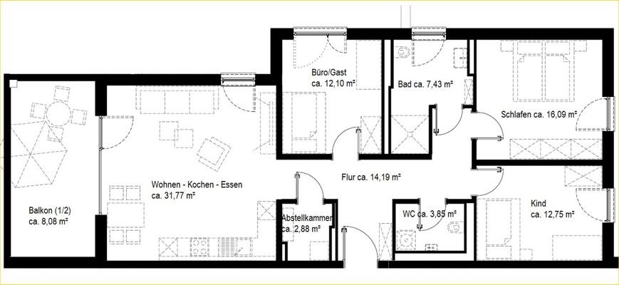 4 Zimmer 2.OG Whg. Nr. B30