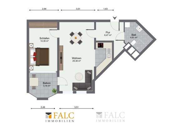 Grundriss 1. Obergeschoss