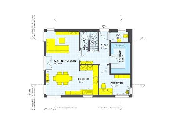 Grundrissbeispiel 2 EG
