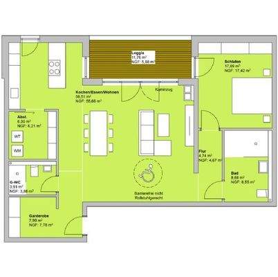 Grundriss der Wohnung