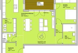 Grundriss der Wohnung