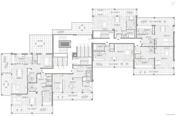 Grundriss 2.OG möbliert
