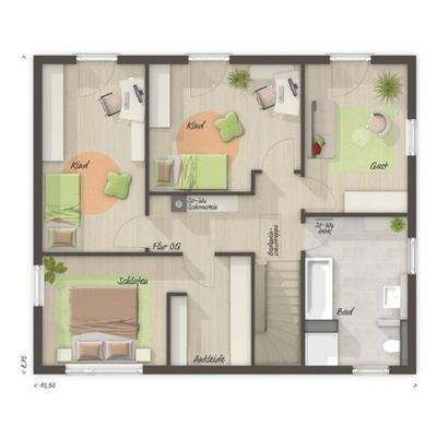 Grundriss Obergeschoss zusätzliches Zimmer