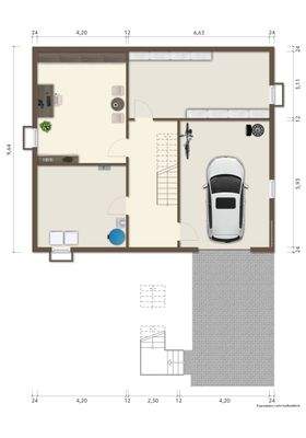 Untergeschoß mit Garage