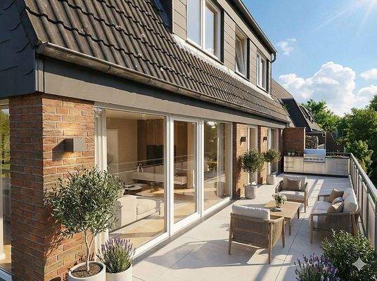 Süd-West Dachterrasse