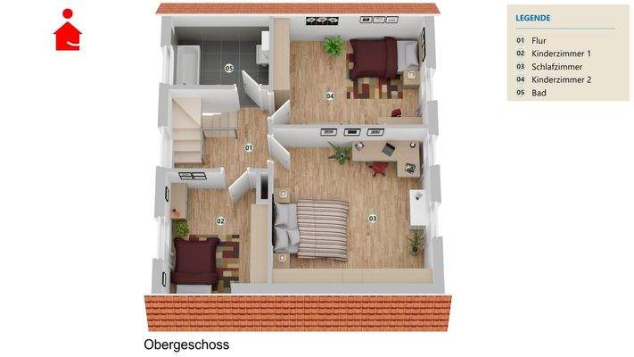 Grundrissvisualisierung_Obergeschoss