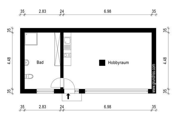 Grundrissplan Nebengebäude