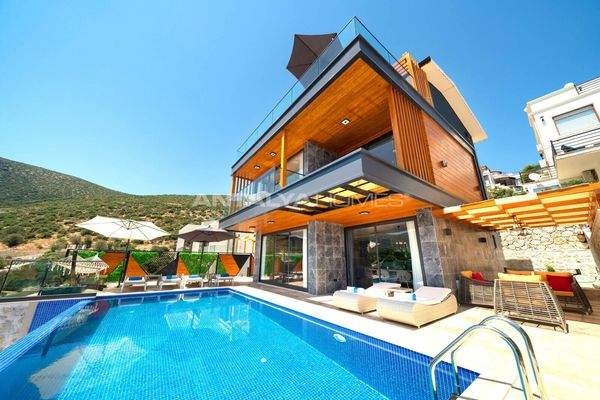 Bay View 4-Bedroom Villa with Pools in Kalkan Antalya