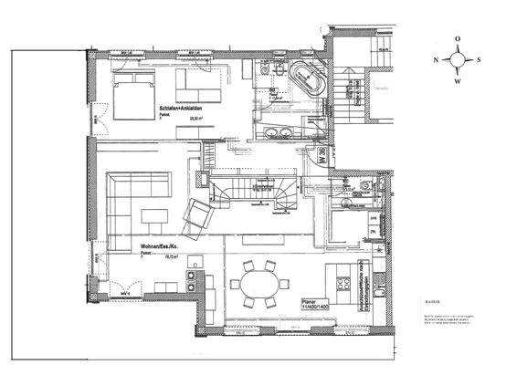 Grundriss Penthouse mit Dachterrasse