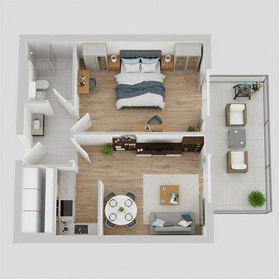 Aufteilung der Wohnung