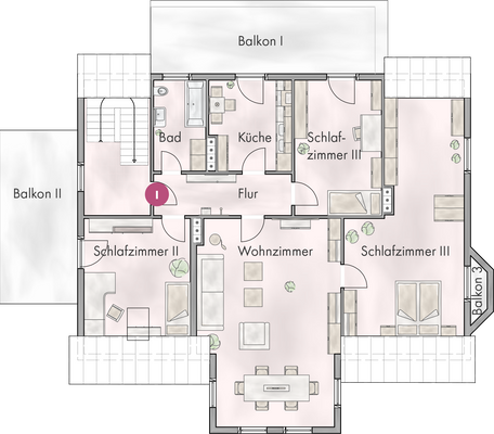 Grundriss Obergeschoss II