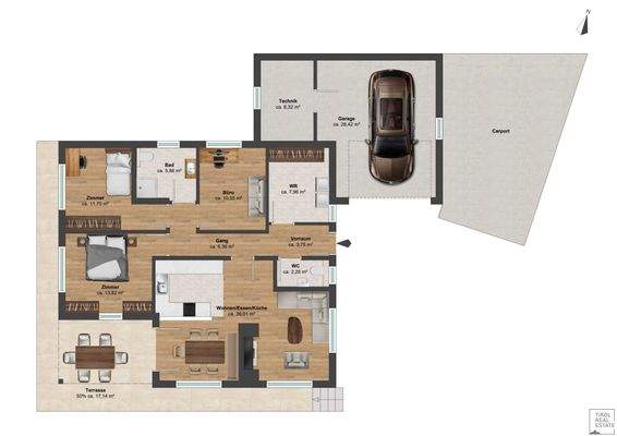 Chalet Gschnitz Grundriss