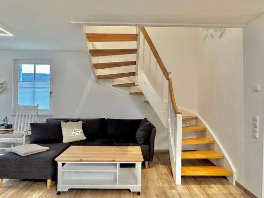 Blickfang und schöner Aufgang ins Dachgeschoss