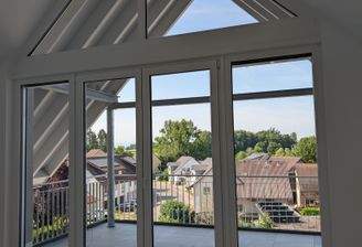 Blick aus dem Wohnzimmer