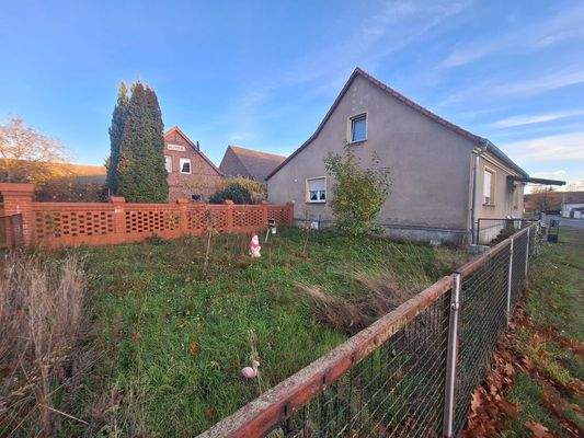 Blick auf den gepachteten Garten