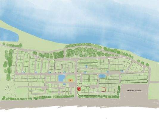 Lageplan des Campingplatz Schloss Kirchberg