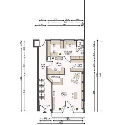 Grundriss EG Ladenfläche