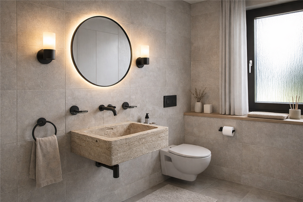 Tageslichtbad mit Dusche EG - virtually staged