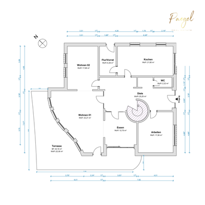 Grundriss - Haupthaus Erdgeschoss