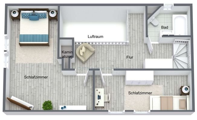 Grundriss OG ohne Dachschrägen