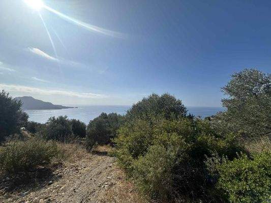 Kreta, Sellia: Erstklassiges Grundstück mit Meerblick in der Nähe von Plakias zu verkaufen