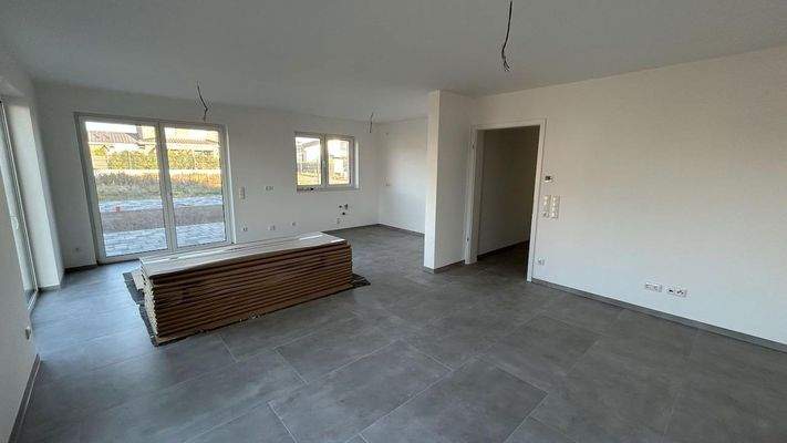 Eingang Wohnen, Essen, Küche