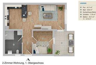Grundriss Wohnung Nr. 5