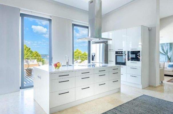 Kreta, Kalathas: Moderne mediterrane Villa mit atemberaubendem Meerblick zu verkaufen