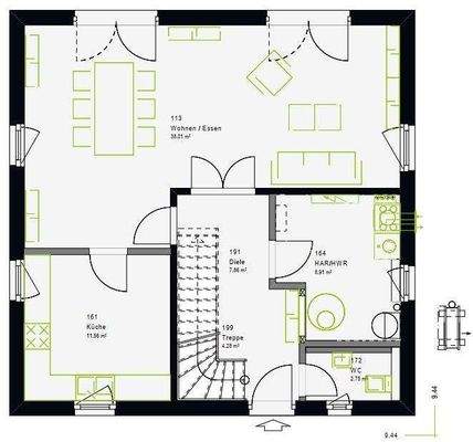 Grundriss Erdgeschoss
