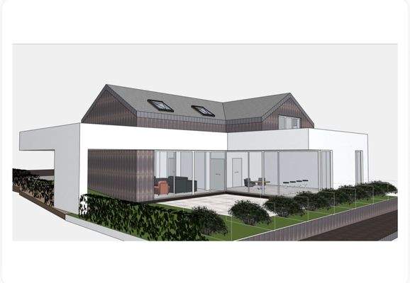 Rückseite mit Terrasse